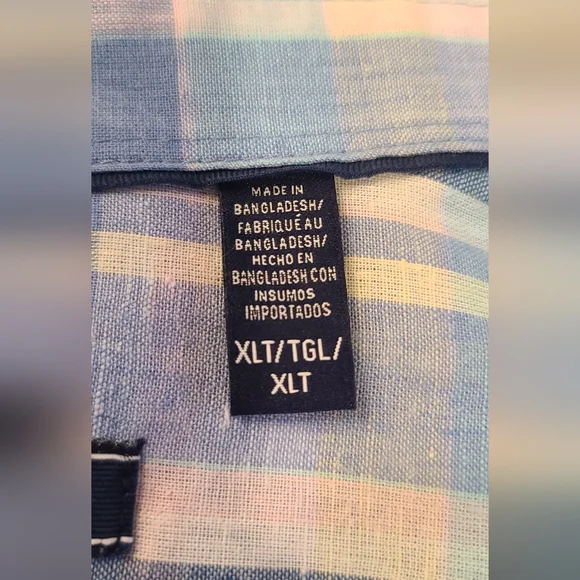 NWT - IZOD Men's Big & Tall Classic Fit Shirt - Cornflower Blue - Size XLT - Picture 9 of 16